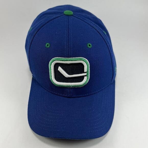 Vancouver Canucks Zephyr Crosscheck Fitted Hat Royal Blue Ice Hockey - Picture 2 of 8